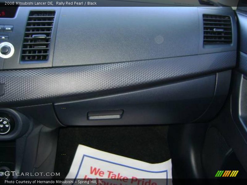 Rally Red Pearl / Black 2008 Mitsubishi Lancer DE