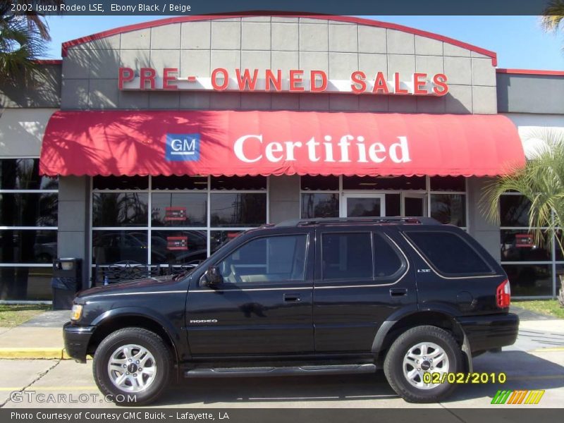 Ebony Black / Beige 2002 Isuzu Rodeo LSE