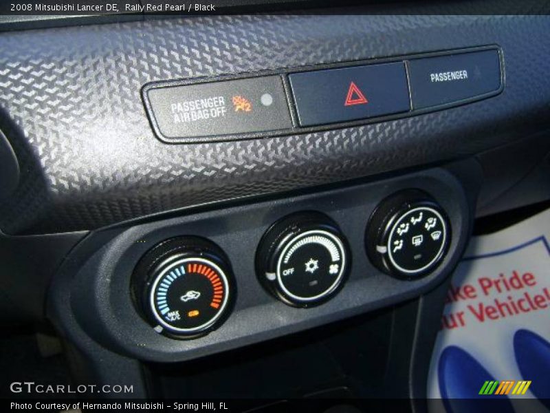 Rally Red Pearl / Black 2008 Mitsubishi Lancer DE