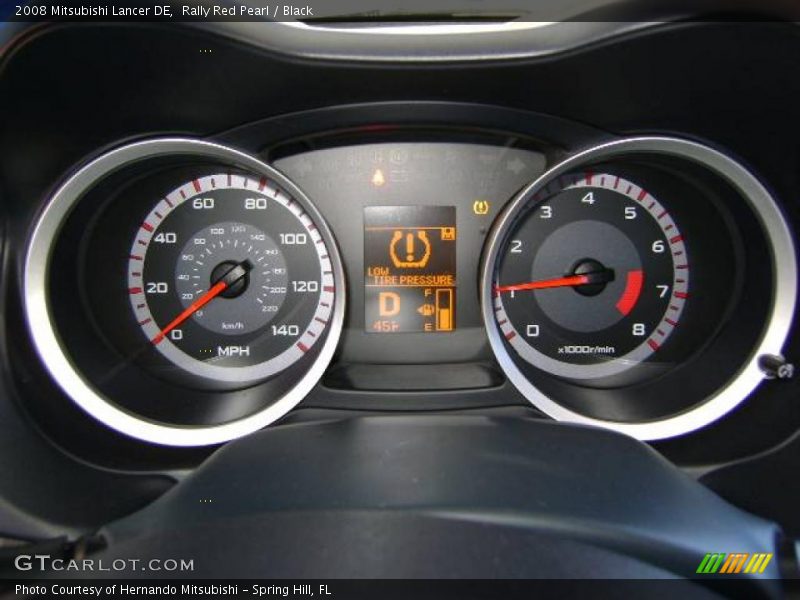 Rally Red Pearl / Black 2008 Mitsubishi Lancer DE