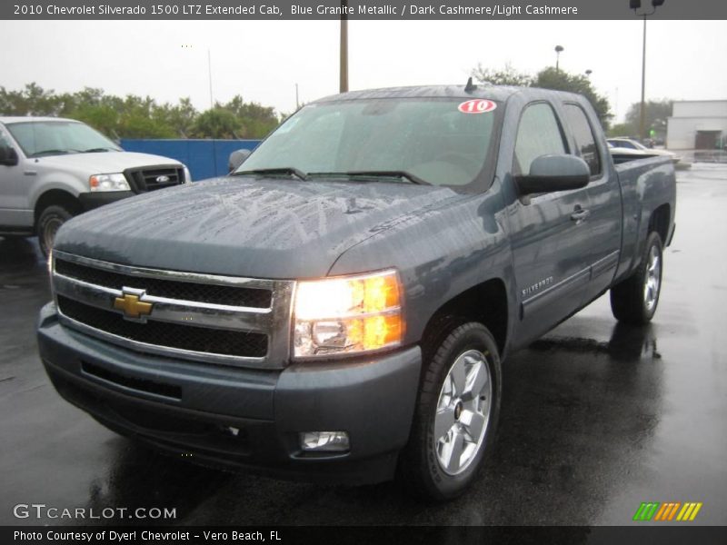 Blue Granite Metallic / Dark Cashmere/Light Cashmere 2010 Chevrolet Silverado 1500 LTZ Extended Cab