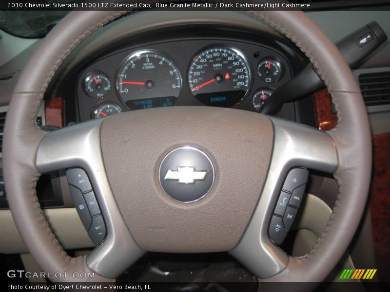 Blue Granite Metallic / Dark Cashmere/Light Cashmere 2010 Chevrolet Silverado 1500 LTZ Extended Cab