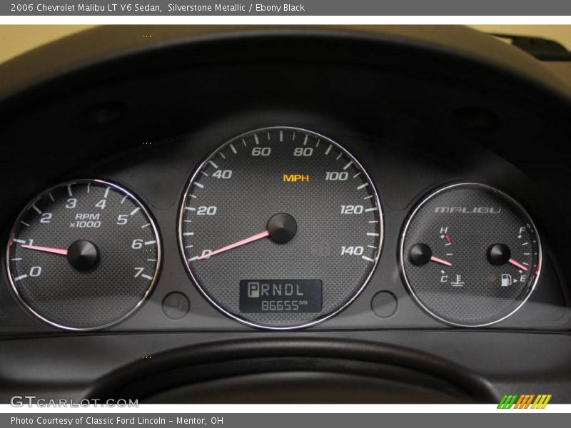 Silverstone Metallic / Ebony Black 2006 Chevrolet Malibu LT V6 Sedan
