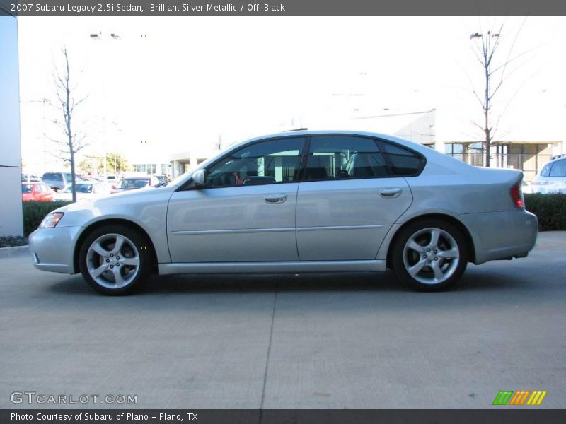 Brilliant Silver Metallic / Off-Black 2007 Subaru Legacy 2.5i Sedan