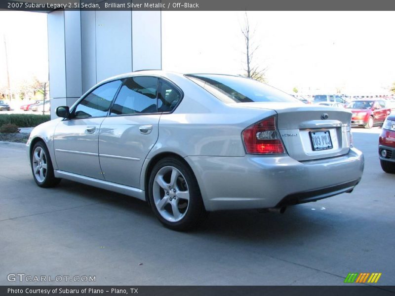 Brilliant Silver Metallic / Off-Black 2007 Subaru Legacy 2.5i Sedan