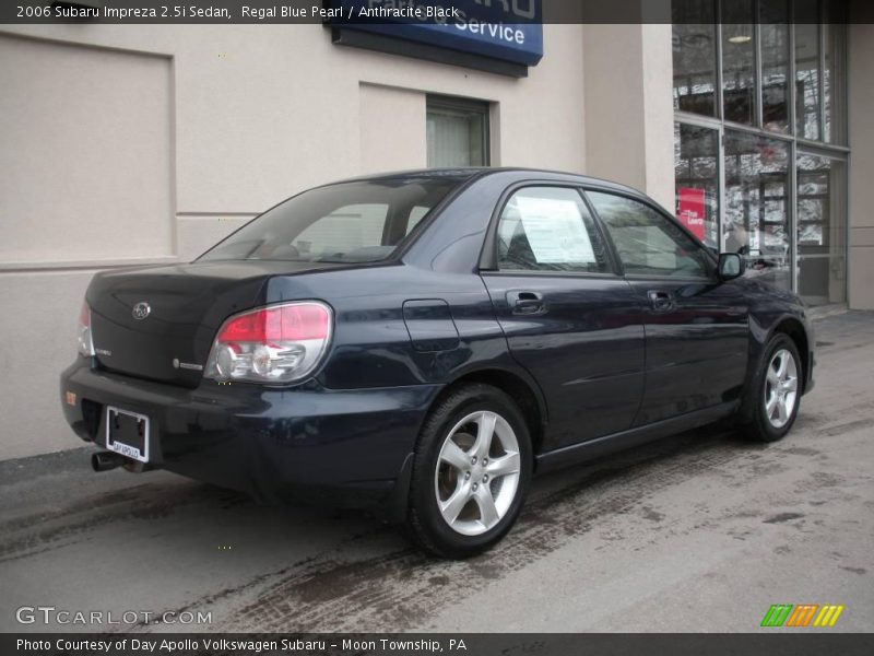 Regal Blue Pearl / Anthracite Black 2006 Subaru Impreza 2.5i Sedan