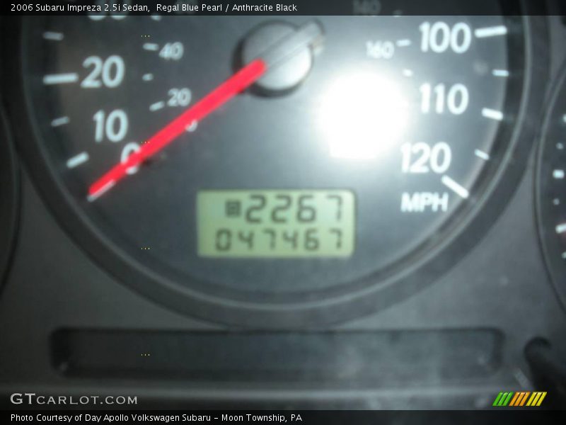 Regal Blue Pearl / Anthracite Black 2006 Subaru Impreza 2.5i Sedan