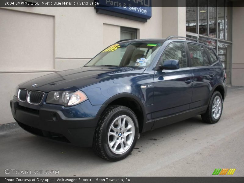 Mystic Blue Metallic / Sand Beige 2004 BMW X3 2.5i