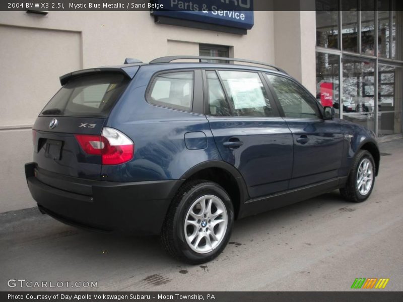 Mystic Blue Metallic / Sand Beige 2004 BMW X3 2.5i