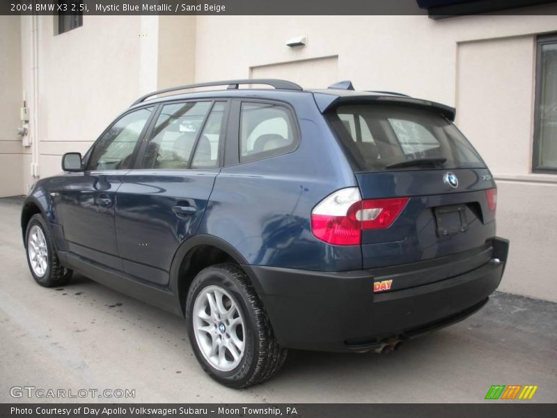 Mystic Blue Metallic / Sand Beige 2004 BMW X3 2.5i