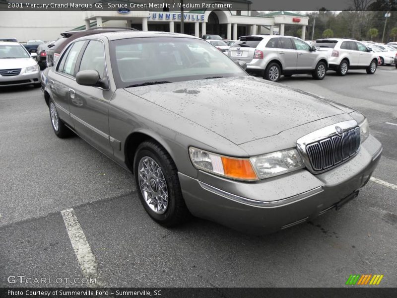 Spruce Green Metallic / Medium Parchment 2001 Mercury Grand Marquis GS