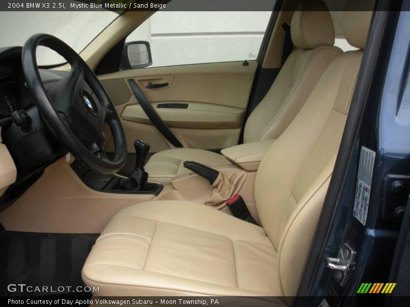 Mystic Blue Metallic / Sand Beige 2004 BMW X3 2.5i