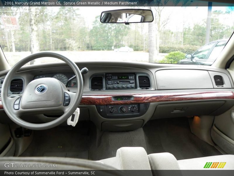 Spruce Green Metallic / Medium Parchment 2001 Mercury Grand Marquis GS