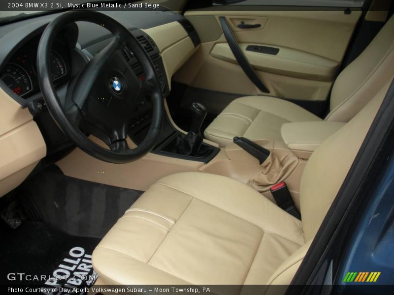 Mystic Blue Metallic / Sand Beige 2004 BMW X3 2.5i