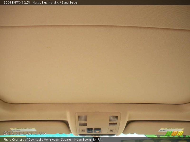Mystic Blue Metallic / Sand Beige 2004 BMW X3 2.5i