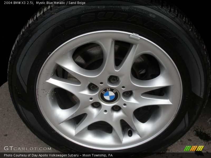 Mystic Blue Metallic / Sand Beige 2004 BMW X3 2.5i