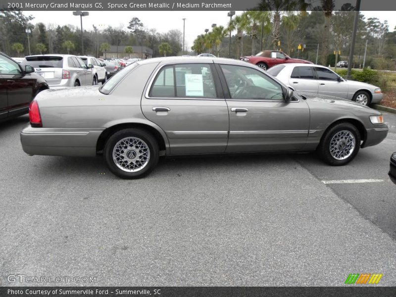 Spruce Green Metallic / Medium Parchment 2001 Mercury Grand Marquis GS