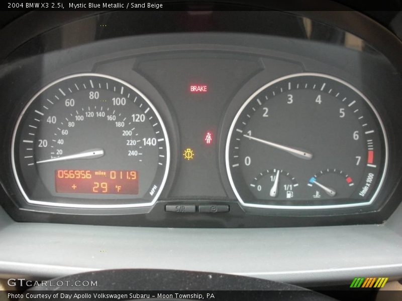 Mystic Blue Metallic / Sand Beige 2004 BMW X3 2.5i