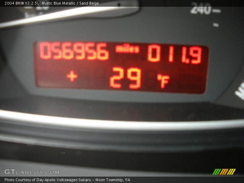 Mystic Blue Metallic / Sand Beige 2004 BMW X3 2.5i