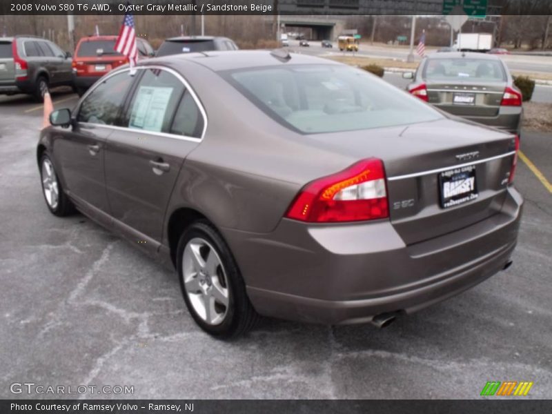 Oyster Gray Metallic / Sandstone Beige 2008 Volvo S80 T6 AWD
