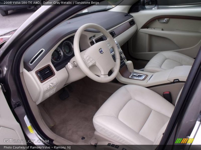 Oyster Gray Metallic / Sandstone Beige 2008 Volvo S80 T6 AWD