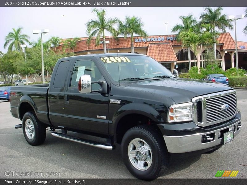 Black / Black Leather 2007 Ford F250 Super Duty FX4 SuperCab 4x4