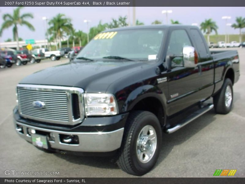 Black / Black Leather 2007 Ford F250 Super Duty FX4 SuperCab 4x4