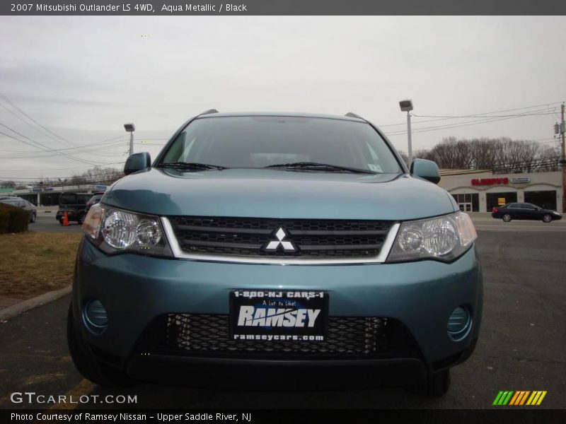 Aqua Metallic / Black 2007 Mitsubishi Outlander LS 4WD