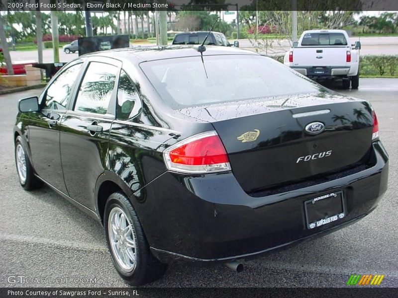 Ebony Black / Medium Stone 2009 Ford Focus S Sedan