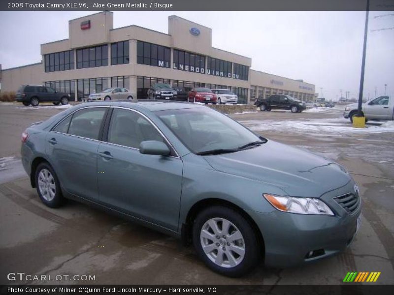 Aloe Green Metallic / Bisque 2008 Toyota Camry XLE V6