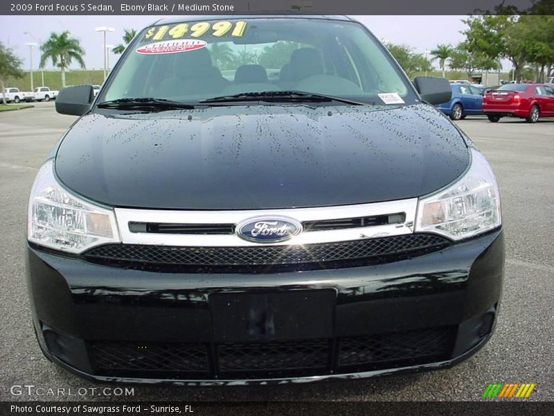 Ebony Black / Medium Stone 2009 Ford Focus S Sedan