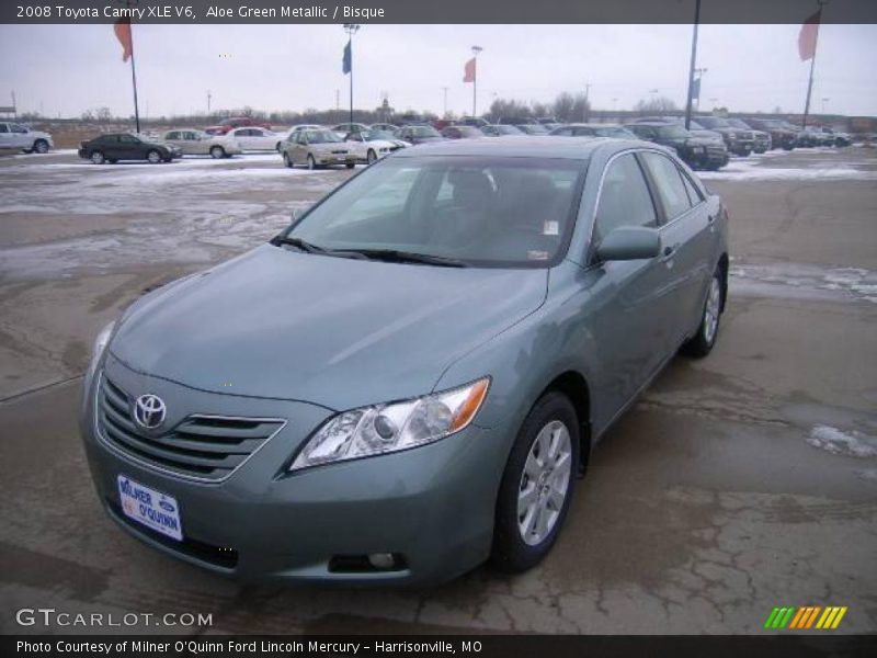 Aloe Green Metallic / Bisque 2008 Toyota Camry XLE V6
