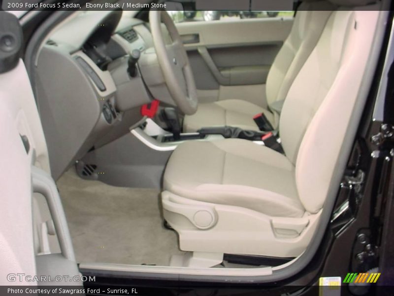 Ebony Black / Medium Stone 2009 Ford Focus S Sedan