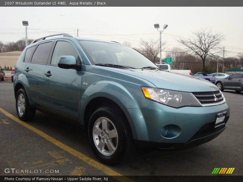 Aqua Metallic / Black 2007 Mitsubishi Outlander LS 4WD