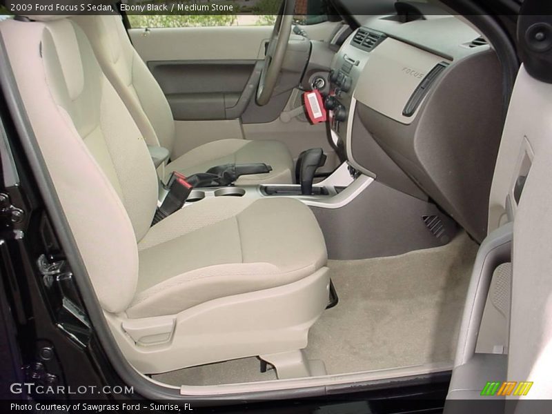 Ebony Black / Medium Stone 2009 Ford Focus S Sedan
