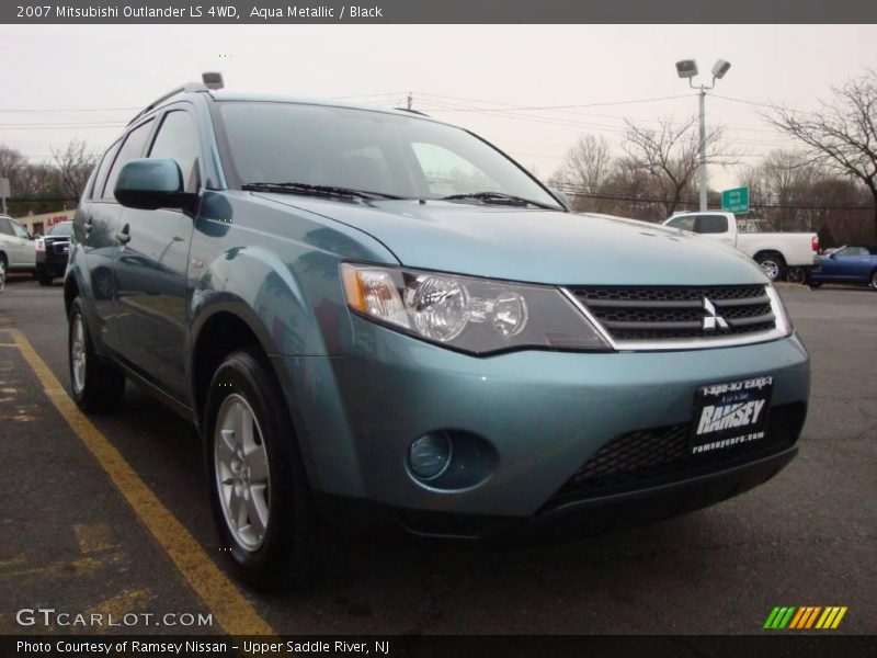 Aqua Metallic / Black 2007 Mitsubishi Outlander LS 4WD