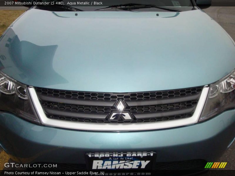 Aqua Metallic / Black 2007 Mitsubishi Outlander LS 4WD