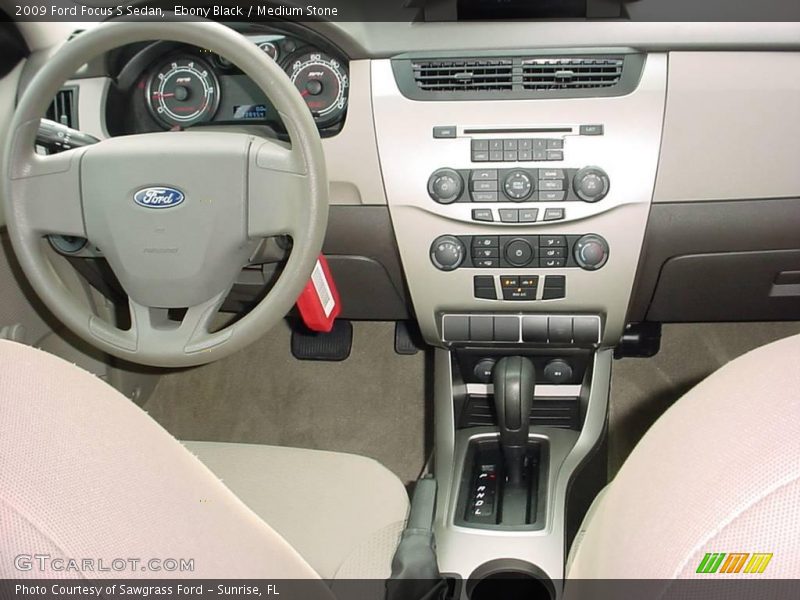 Ebony Black / Medium Stone 2009 Ford Focus S Sedan