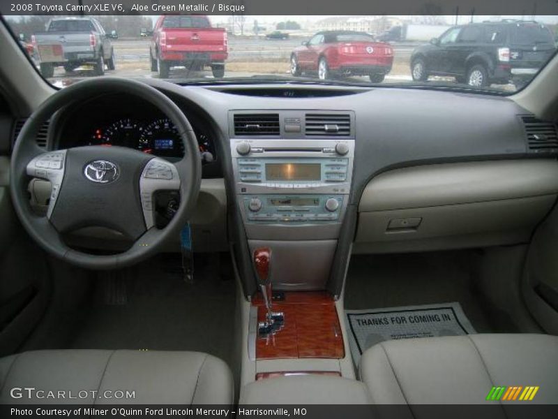 Aloe Green Metallic / Bisque 2008 Toyota Camry XLE V6