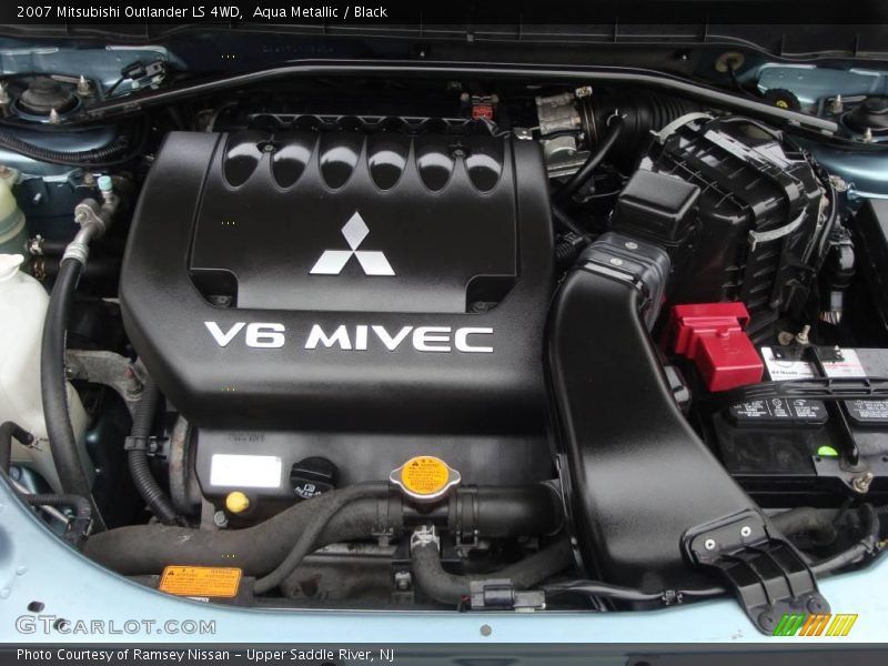 Aqua Metallic / Black 2007 Mitsubishi Outlander LS 4WD