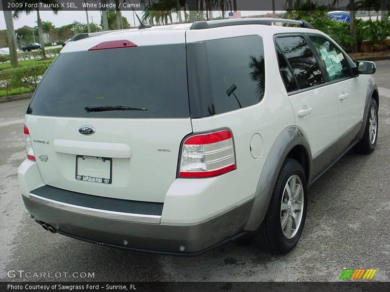 White Suede / Camel 2009 Ford Taurus X SEL