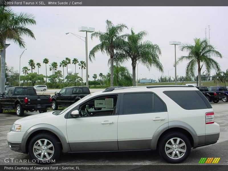 White Suede / Camel 2009 Ford Taurus X SEL