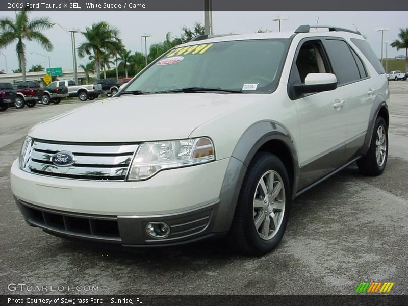 White Suede / Camel 2009 Ford Taurus X SEL