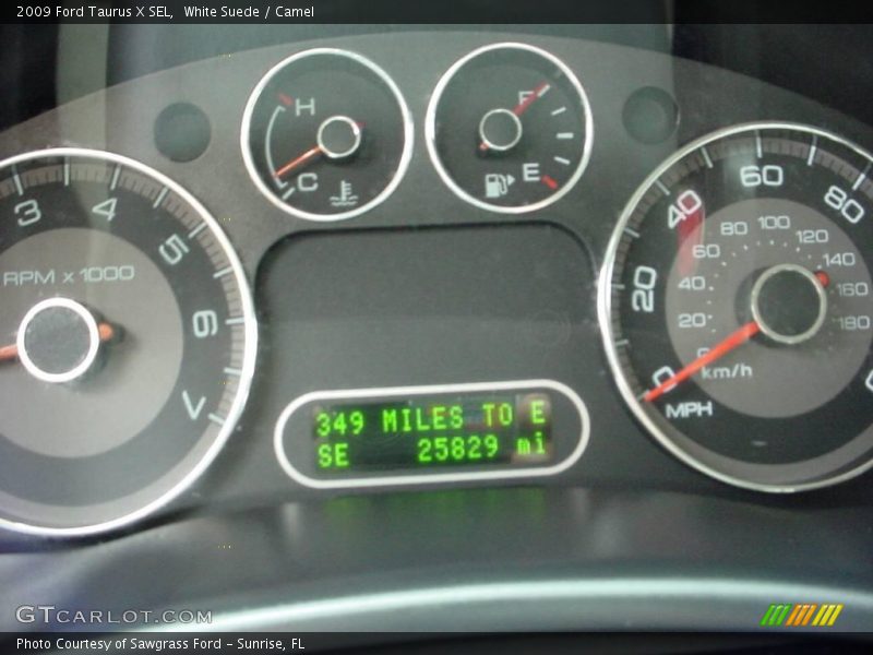 White Suede / Camel 2009 Ford Taurus X SEL
