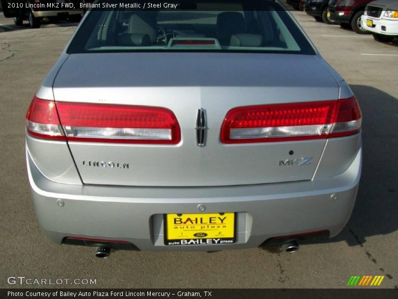 Brilliant Silver Metallic / Steel Gray 2010 Lincoln MKZ FWD