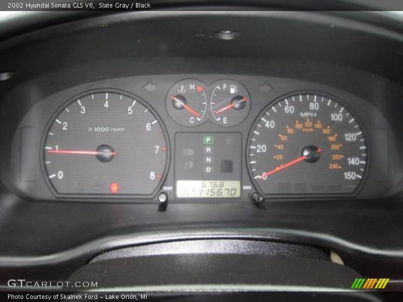 Slate Gray / Black 2002 Hyundai Sonata GLS V6