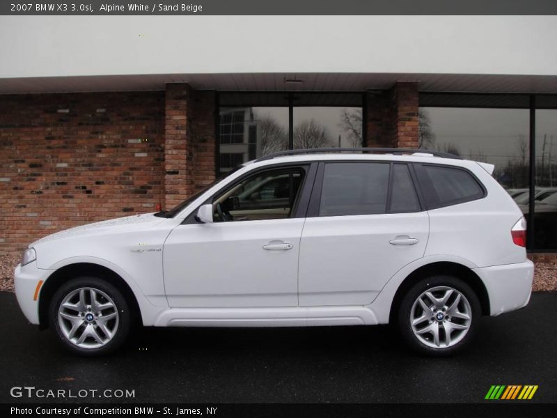 Alpine White / Sand Beige 2007 BMW X3 3.0si
