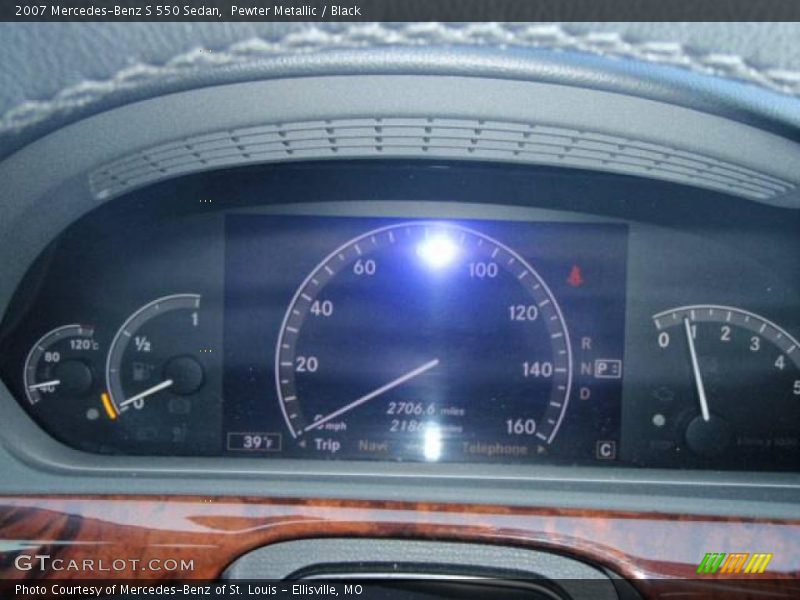 Pewter Metallic / Black 2007 Mercedes-Benz S 550 Sedan