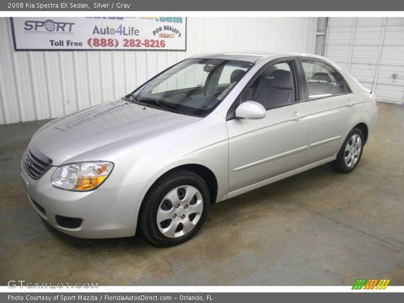 Silver / Gray 2008 Kia Spectra EX Sedan