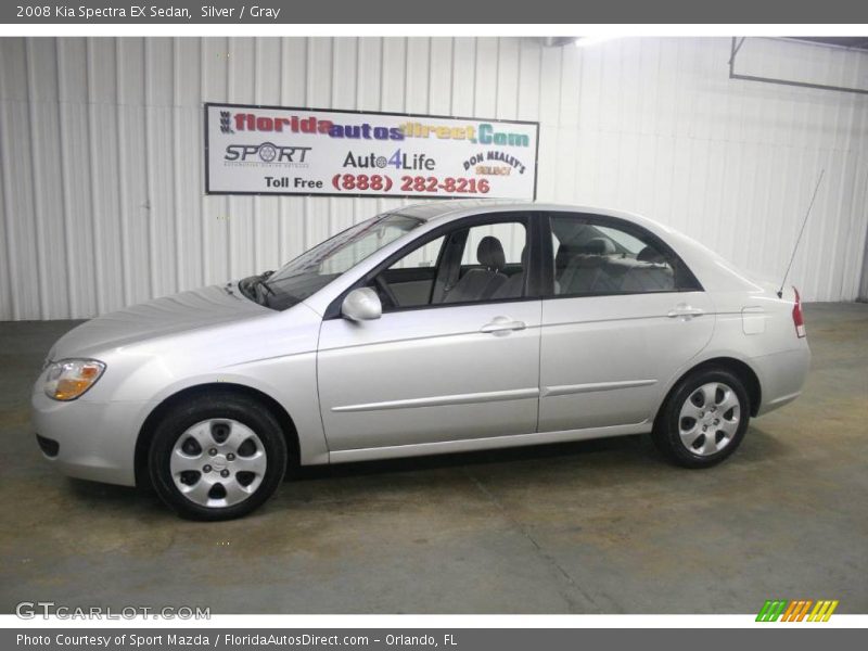 Silver / Gray 2008 Kia Spectra EX Sedan